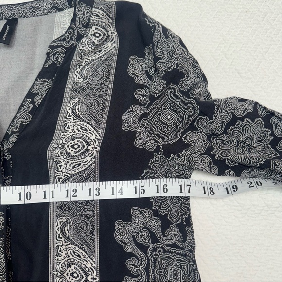 Soya Concept Black Grey Henley Long Sleeve Top Blouse Size S - Picture 7 of 11